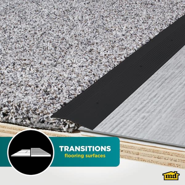 M-D Building Products 2 in. x 144 in. Matte Black Fluted Carpet