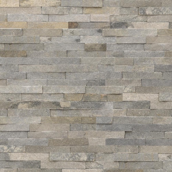 MSI Salvador Grey Ledger Panel 6 in. x 24 in. Natural Quartzite Wall Tile (8 sq. ft. /case)