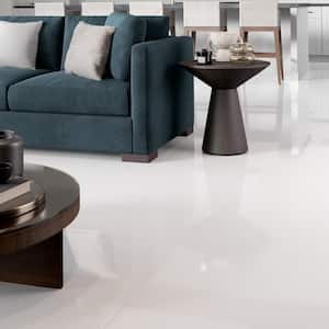 Style Ii Pure White 31.5 in. x 31.5 in. Polished Porcelain Stone Look Floor and Wall Tile (13.778 sq. ft./Case)
