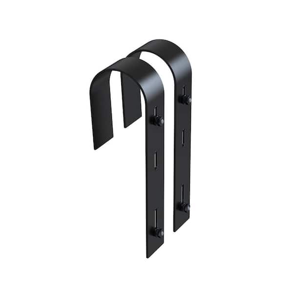 Mayne Handrail Steel Black Brackets (2-Pack)