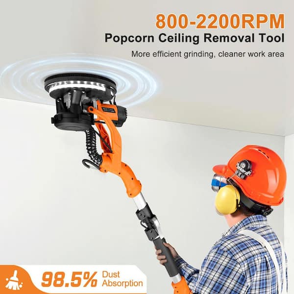 Laybus 63 in. Drywall Sander with Vacuum Dust Collection, LED