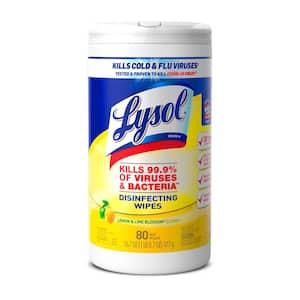 Disinfecting Wipes, Cleaning Supplies, All Purpose Cleaner, Multi-surface, Lemon & Lime Sanitizing Wipes, 80 Count