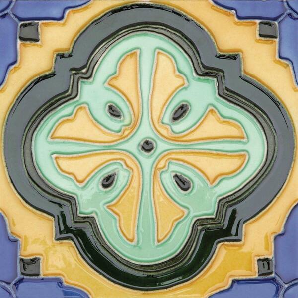 Solistone Hand-Painted Acapulco Deco 6 in. x 6 in. Ceramic Wall Tile (2.5 sq. ft. / Case)