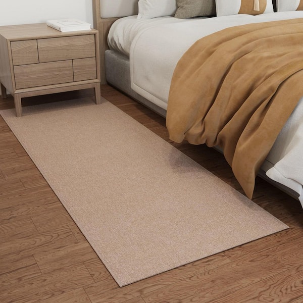Oscar Non-Slip Rubberback 3 ft. x 9 ft. Indoor Custom Cut Runner Rug, 2 ft. 6 in. x 9 ft., Beige