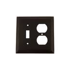 Bronze 2-Gang 1-Toggle/1-Duplex Wall Plate (1-Pack)