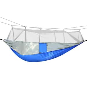 Outdoor Portable Nylon Hammock with Mosquito Net, 600 lbs. Load 2-Persons, Swing Hanging Bed, for Hiking Camping