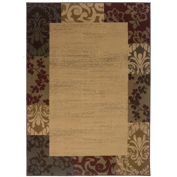 Home Decorators Collection Framework Beige  Doormat 2 ft. x 4 ft. Area Rug