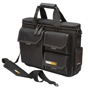 17" Medium Black Laptop Bag with Quick Access, Shoulder Strap, ClipTech hub and padded device pocket