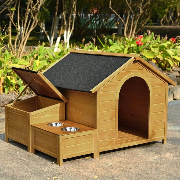 Solid wood dog store house