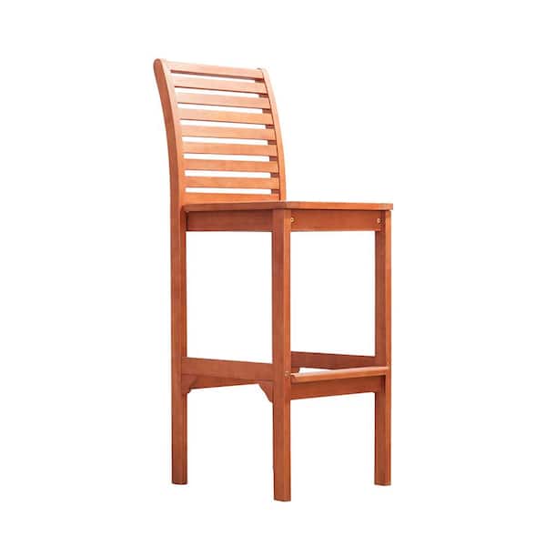 Amucolo 49 in. H Wood Outdoor Bar Stool