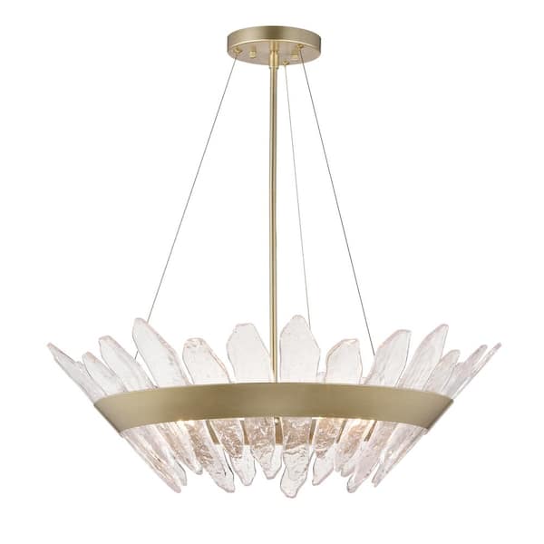 Doris 5-Light 28 in. diameter Modern Seedy Glass Chandelier