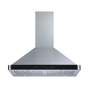30 in. 439 CFM Convertible Wall Mount Range Hood in Stainless Steel with Baffle Filters