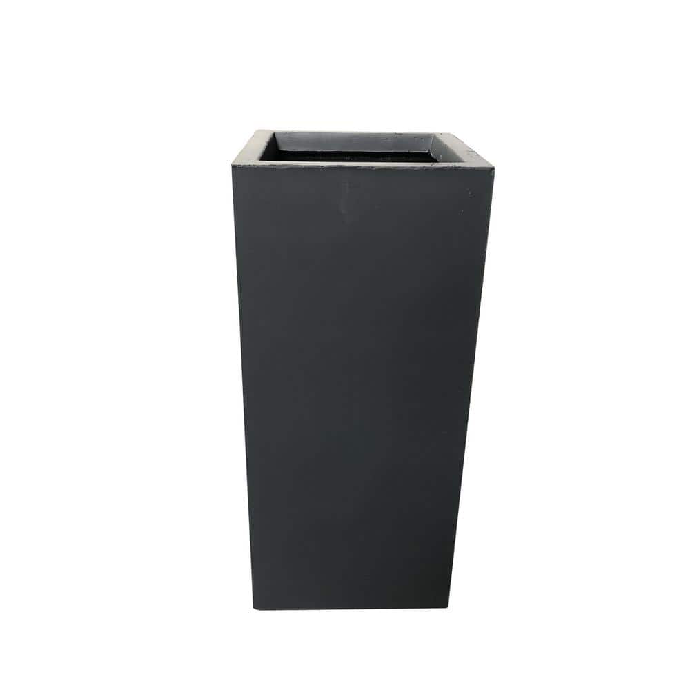 Charcoal Concrete Tall Square Planter for Indoor/Outdoor Use