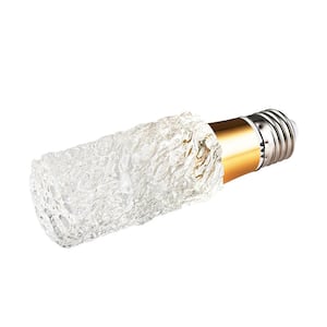 5-Watt Equivalent Ripple Cylinder Shaped E26/27 Crystal LED Light Bulb in Warm White (1-Pack)