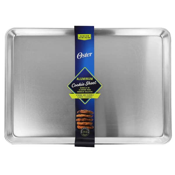 Oster Baker's Glee Stainless Steel 13in Cookie Sheet and 12in Cooling Rack  Bakeware Set in Silver