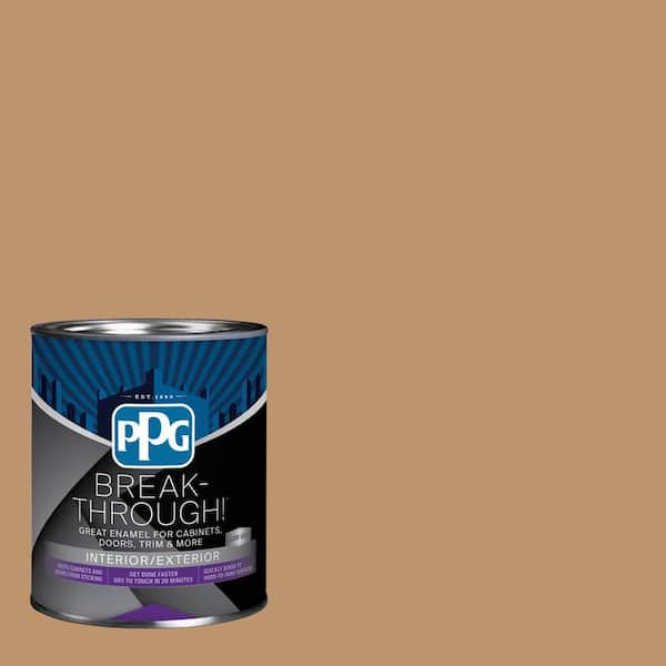 1 qt. PPG16-17 Tudor Beige Semi-Gloss Door, Trim & Cabinet Paint