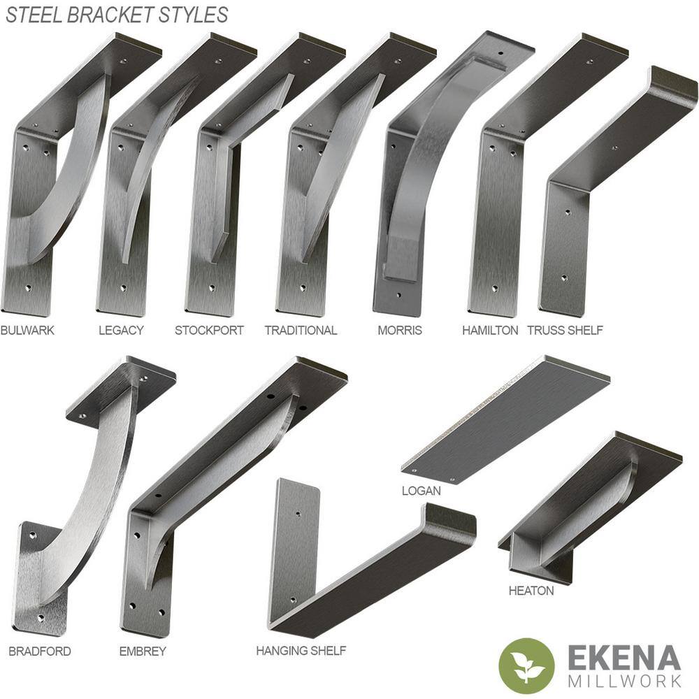 Hammered Gold 20'' Steel Hidden Support Bracket