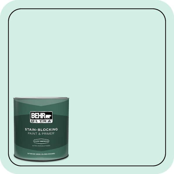 BEHR ULTRA 1 qt. #P440-1 Shimmering Pool Extra Durable Semi-Gloss Enamel Interior Paint & Primer