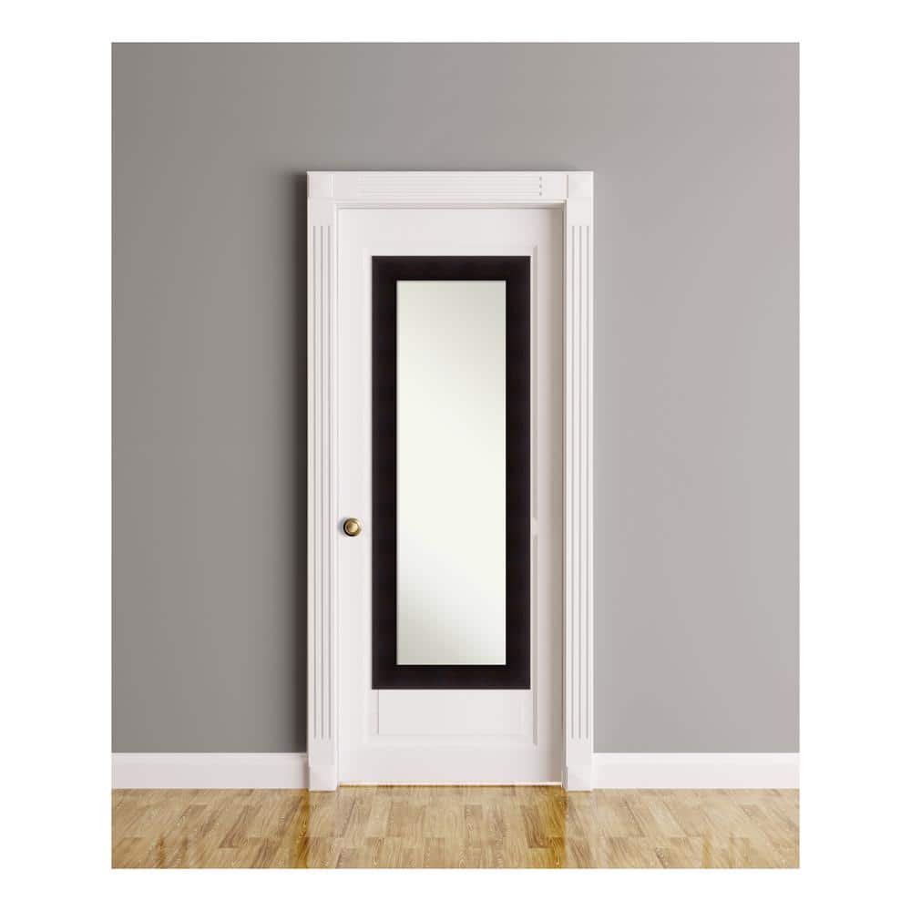 Large Rectangle Espresso Contemporary Mirror (53.5 in. H x 19.5 in. W)