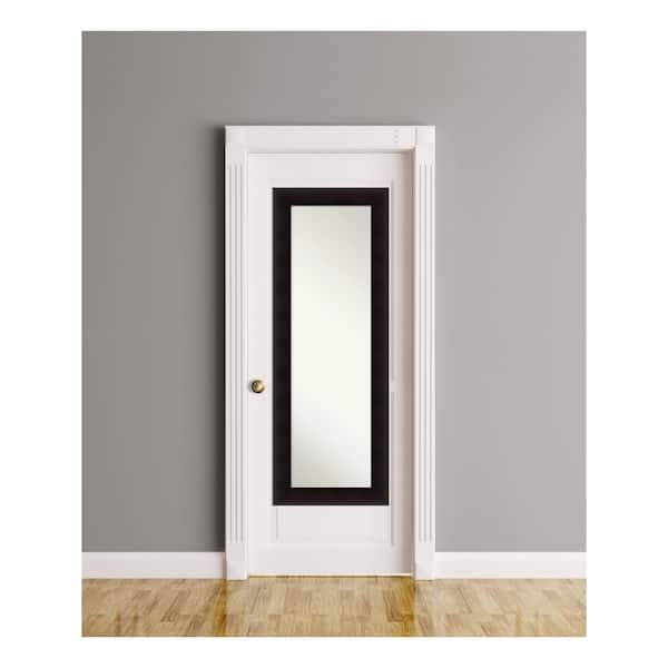 Amanti Art Large Rectangle Espresso Contemporary Mirror (53.5 in. H x 19.5 in. W)