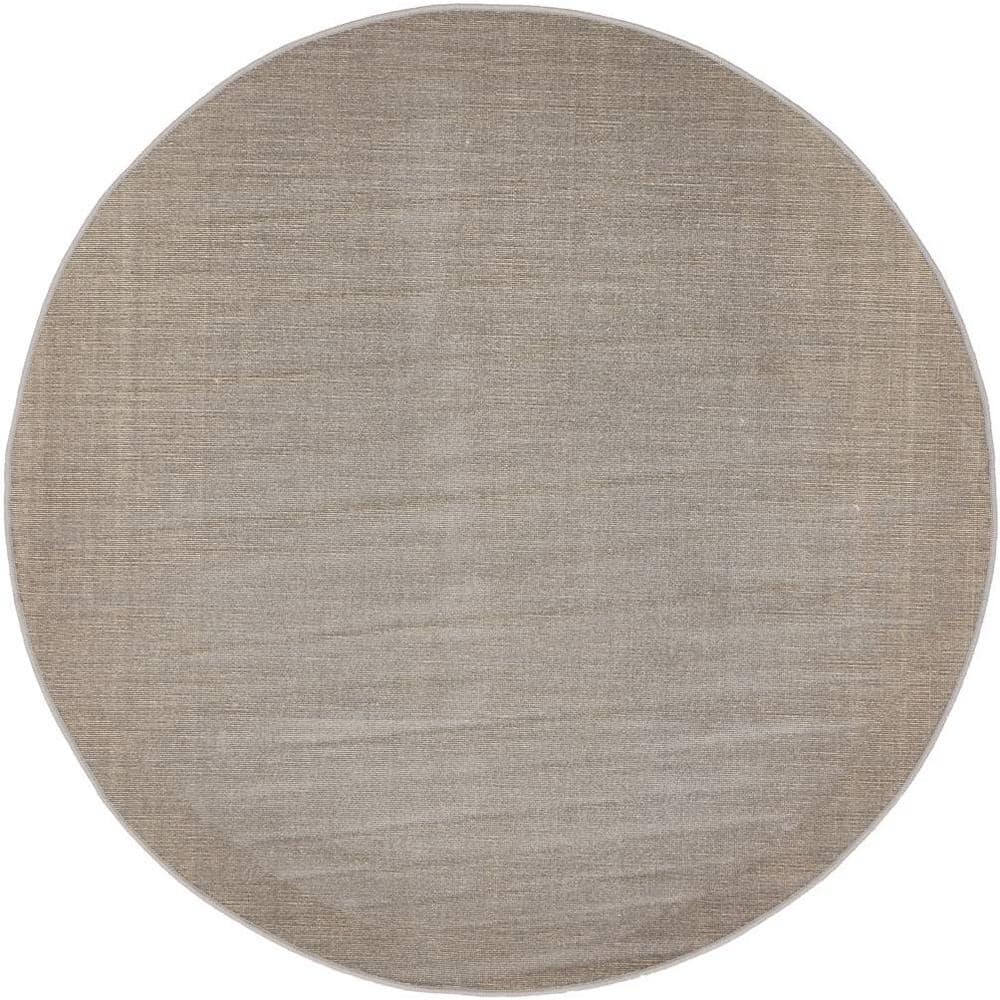 Williamsburg Easy Care Round Gray Synthetic Rug 5'