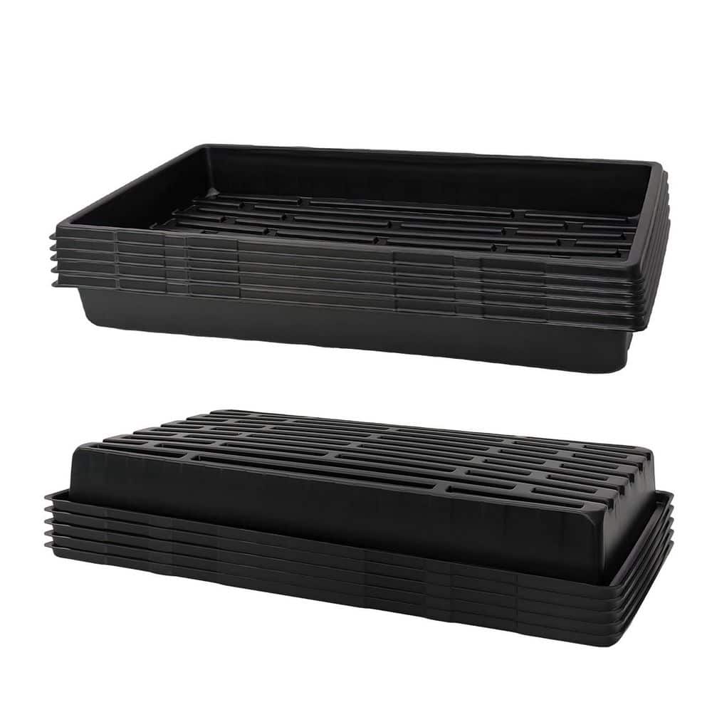10-Pack Black Indoor/Outdoor 1020 Trays, Seed Starting Trays without Holes, Reusable Propagation Flats for Microgreens price history on PriceWatchPro