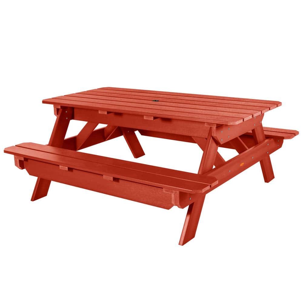 Highwood Hometown Picnic Table in Rustic Red -  AD-TBL-HI02-RED