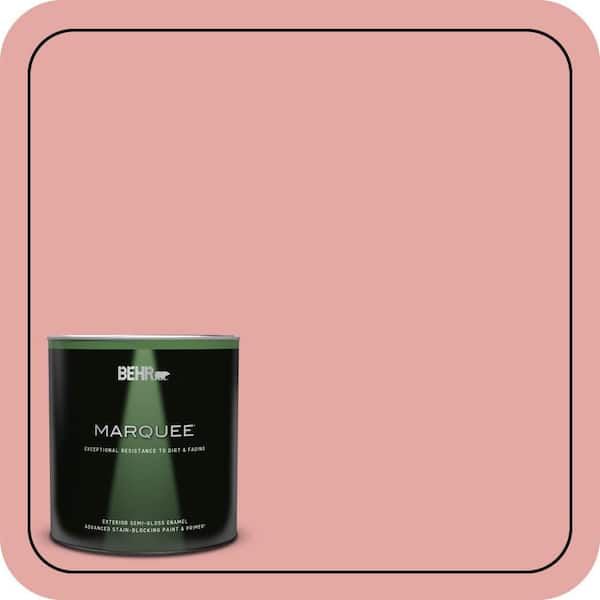 BEHR MARQUEE 1 qt. #MQ4-03 Coral Fountain Semi-Gloss Enamel Exterior Paint & Primer