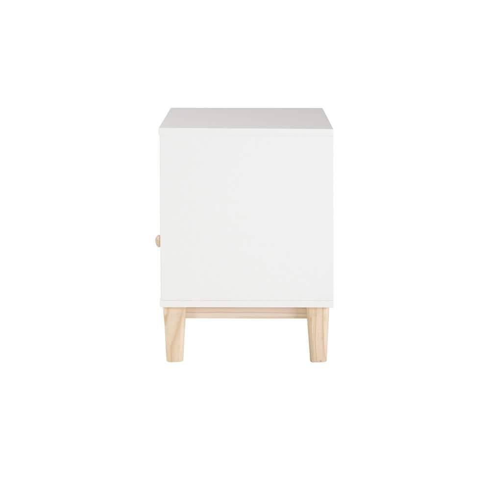 Mid-Century Modern Two-Tone 1-Drawer Nightstand