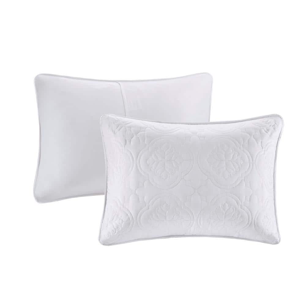 White Full Microfiber Reversible Bedspread Set