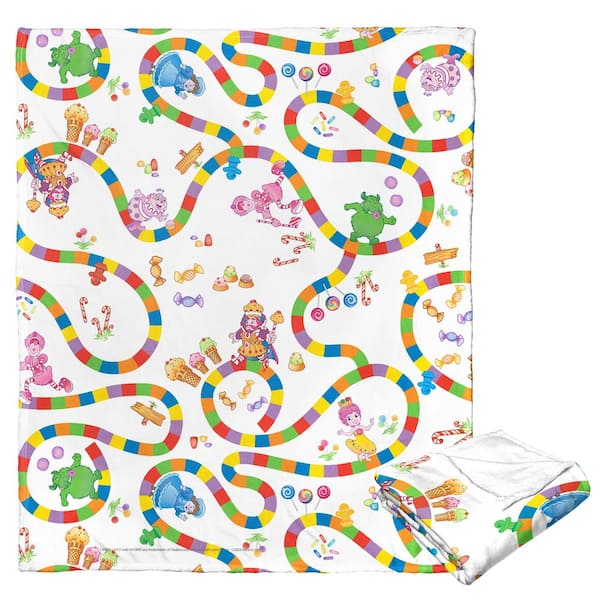 THE NORTHWEST GROUP Hasbro Candyland Silk Touch Throw Blanket Walk Through Candyland