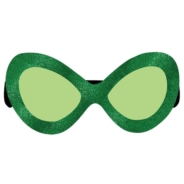 Amscan Green Plastic Diva St. Patrick's Day Glasses (2-Pack)
