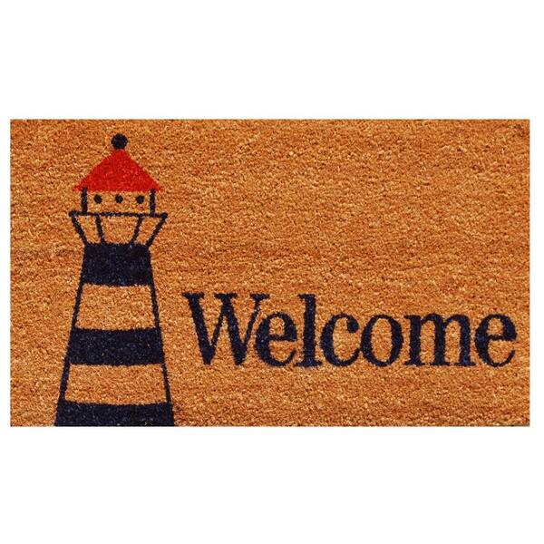 Multicolor 17" x 29" Calloway Mills 122181729 Lighthouse Welcome Doormat