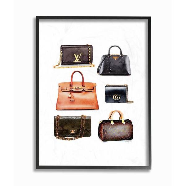 Stupell Industries 11 in. x 14 in. "Glam Black and Brown Leather