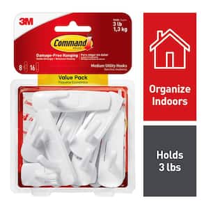 Command Forever Classic Large Metal Hooks, Brushed Nickel, Damage Free  Decorating, 2 Hooks FC13-BN-2ES - The Home Depot