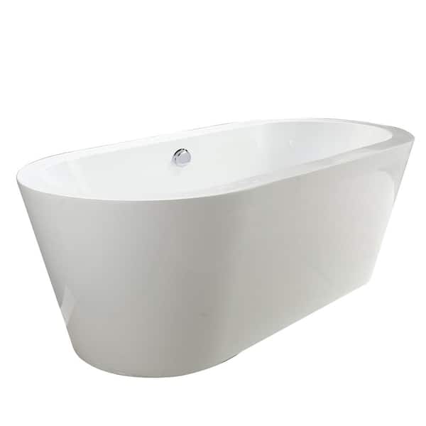 Melania 5.6 ft. Acrylic Flatbottom Non-Whirlpool Bathtub in White Melania 5.6 ft. Acrylic Flatbottom Non-Whirlpool Bathtub in White