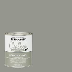 30 oz. Chalked Country Gray Ultra Matte Interior Paint (2-Pack)