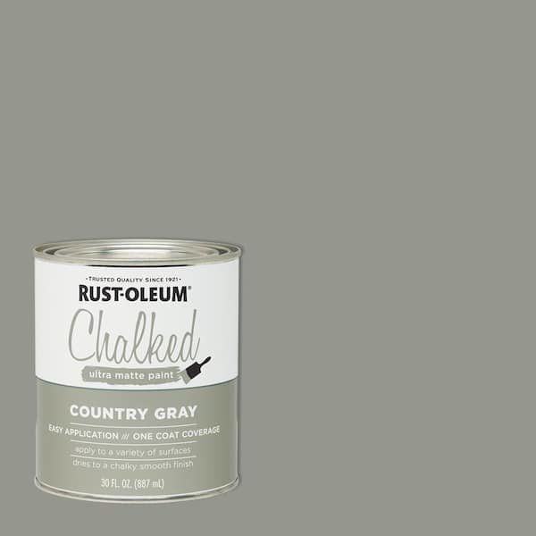 Rust-Oleum 30 oz. Chalked Country Gray Ultra Matte Interior Paint (2-Pack)
