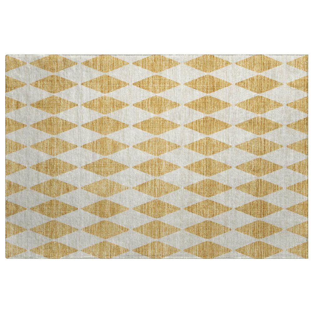 Dream Shag Premium Machine Washable Abstract ADS578 Gold 3 ft. x 4 ft. Area Rug price history on PriceWatchPro