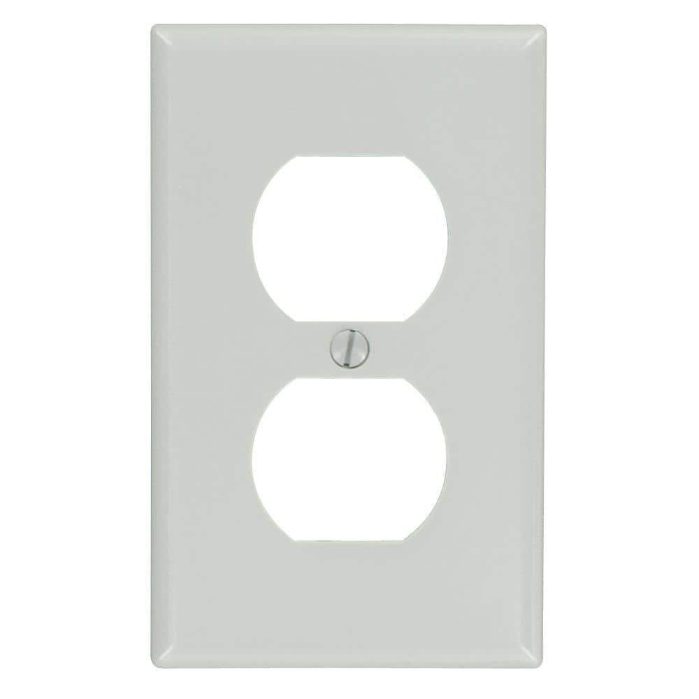 UPC 078477810729 product image for 1-Gang Gray Duplex Outlet/Receptacle Plastic Standard Wall Plate (1-Pack) 87003 | upcitemdb.com