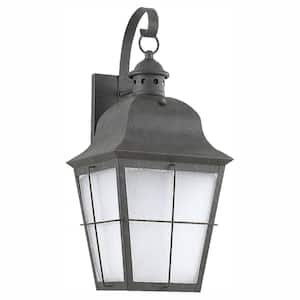 Chatham 1-Light Oxidized Bronze Outdoor 21 in. Wall Lantern Sconce