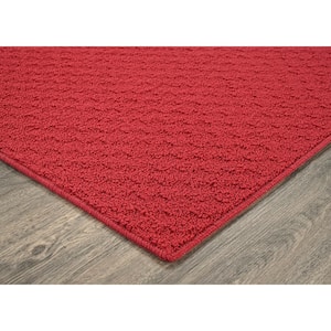 Town Square 12 ft. x 12 ft. Chili Red Geometric Area Rug