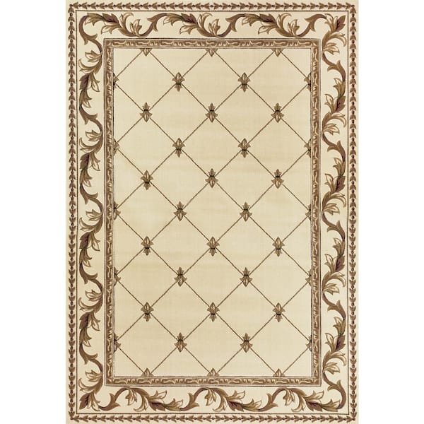 MILLERTON HOME Victorian Ivory 2 ft. x 3 ft. Area Rug