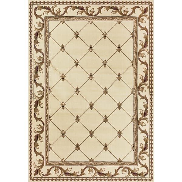 MILLERTON HOME Victorian Ivory 8 ft. x 11 ft. Area Rug