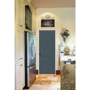 32 in. x 80 in. Monroe Denim Stain Right-Hand Solid Core Molded Composite MDF Single Prehung Interior Door