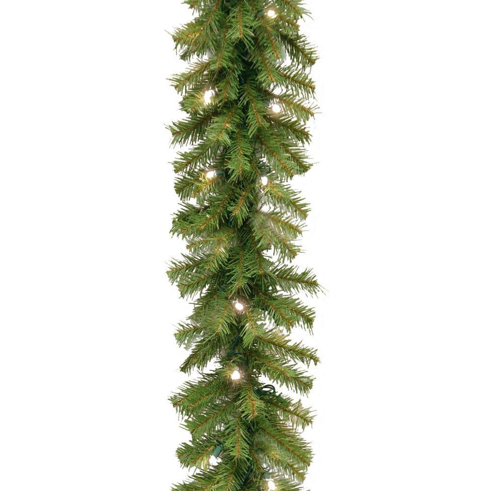 9-Foot Long Rustic Matte White Wood Bead Garland Christmas Tree Decora -  One Holiday Way