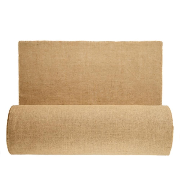 Burlap Rolls Fiber 40 in. x 300 ft. and 50 x 50 High Density for Decorating Crafts Weddings Fabric Stake
