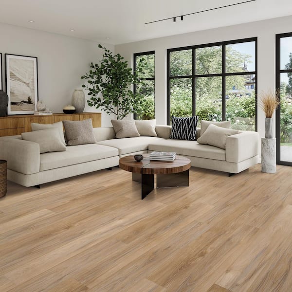 Teton Crest French Oak 22 MIL x 7.2 in. W x 48 in. L Click Lock Waterproof Vinyl Plank Flooring (19.12 sq. ft. /case)