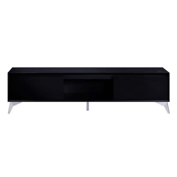 STICKON 71 in. LED Black TV Stand Fits TV's up to 65 in.