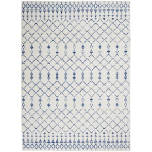 Whimsicle Ivory 5 ft. x 7 ft. Tribal Moroccan Contemporary Area Rug